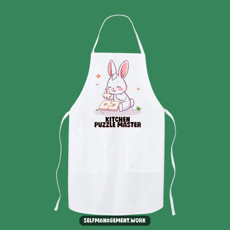Funny Rabbit Apron: Tackle Your Tasks with Puzzle-Solving Flair.