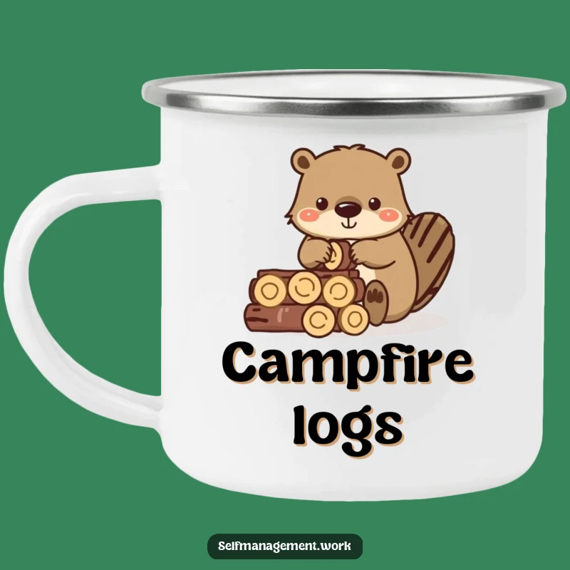Funny Beaver Log Camp Mug: Hilarious Outdoor Gift for Industrious Adventurers