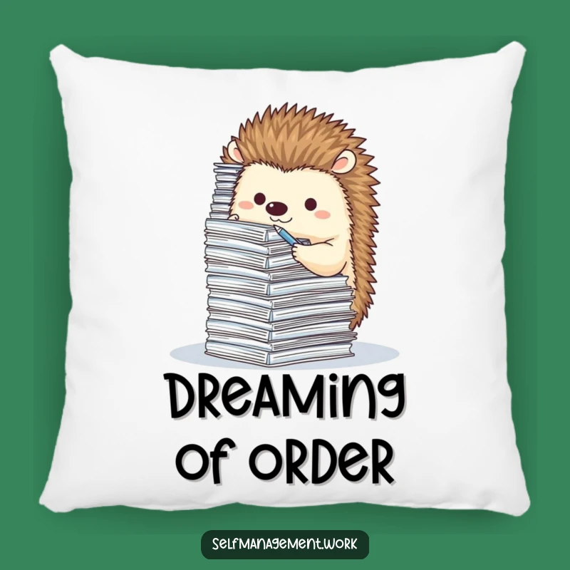 Funny Hedgehog Filing Pillow: Comfy & Hilarious Accent for Your Nook