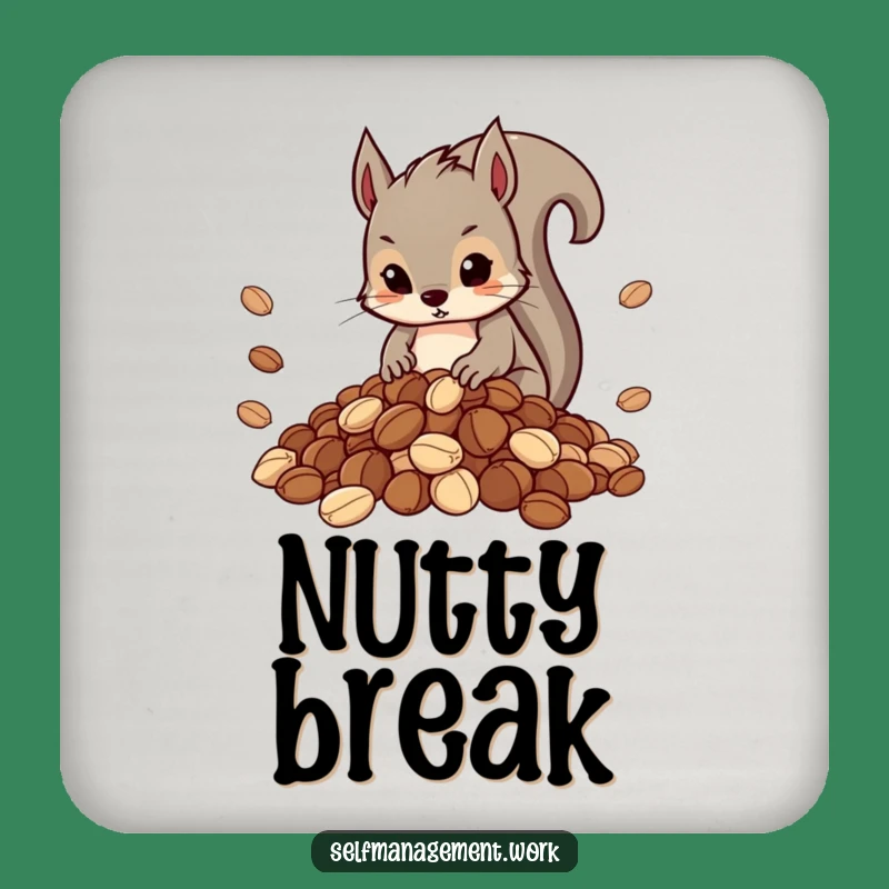 Funny Squirrel Nut Coaster: Hilarious Gift to Protect Surfaces with Order