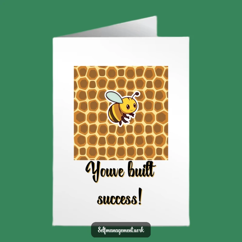 Free Printable Funny Bee Congrats Card: Bee Achieves Perfection - Hilarious Downloadable Gift!