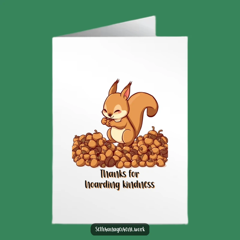 Free Printable Thank You Card: Squirrel Acorn Organizer, Charming Downloadable Gift