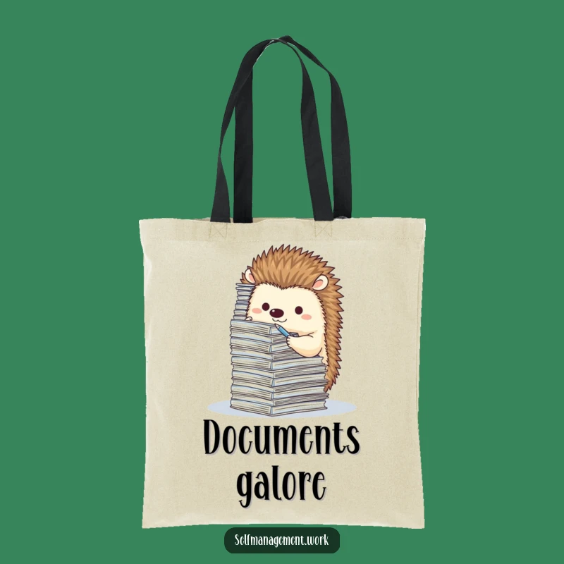 Funny Hedgehog Filing Tote Bag: Hilarious Carry-All for Busy Professionals