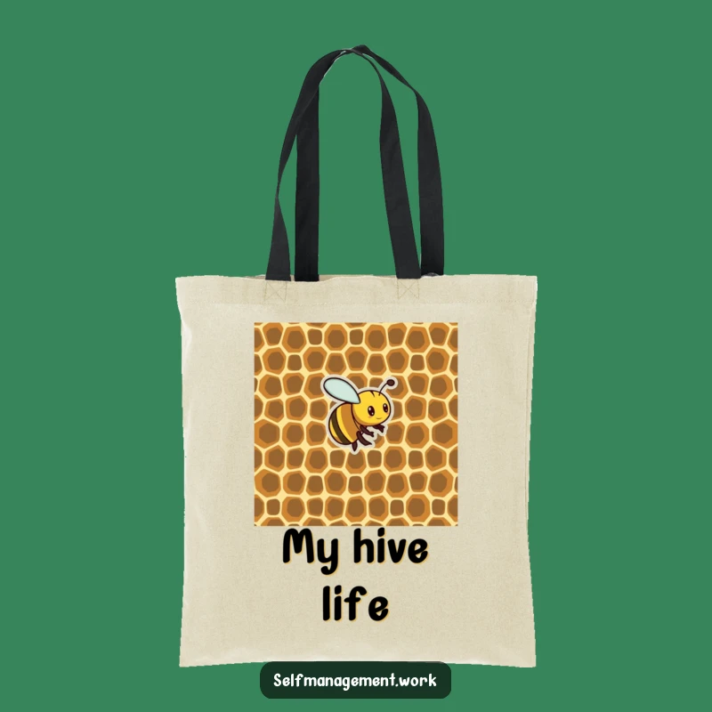 Funny Bee Tote Bag: Organized Honeycomb Design, Practical Funny Gift